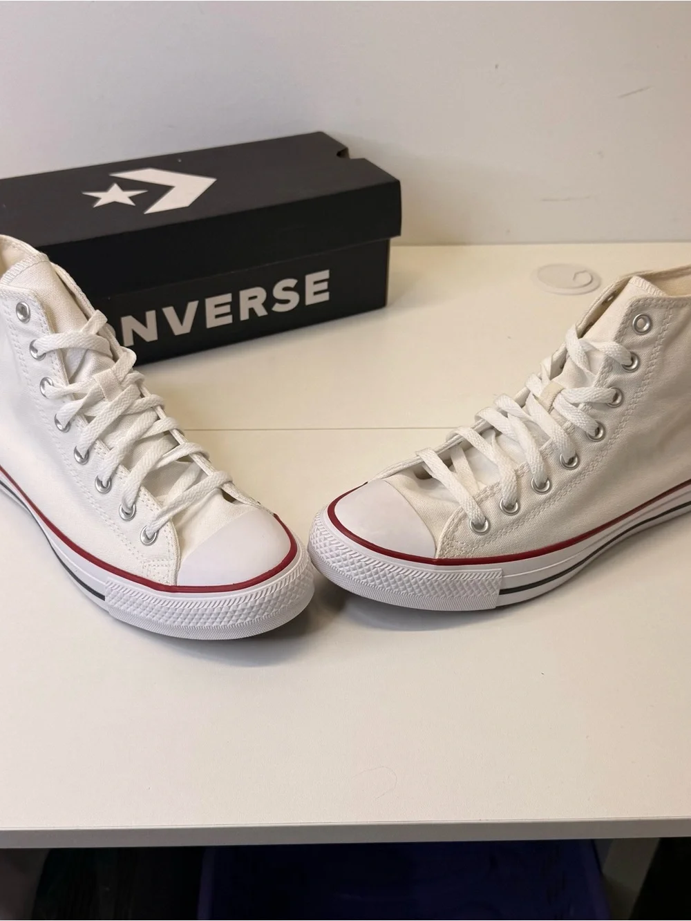 Converse Chuck Taylor All Star Hi Optical White Canvas Sneakers Women’s 10 NIB